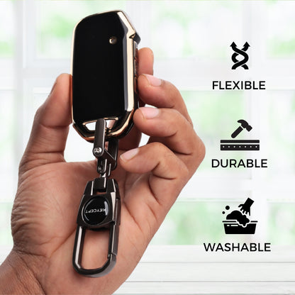 Kia Gold Line TPU Key Cover with Keychain