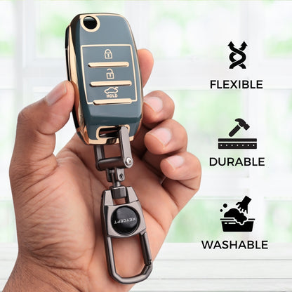 Kia Gold Line TPU Key Cover with Keychain (Type 2)