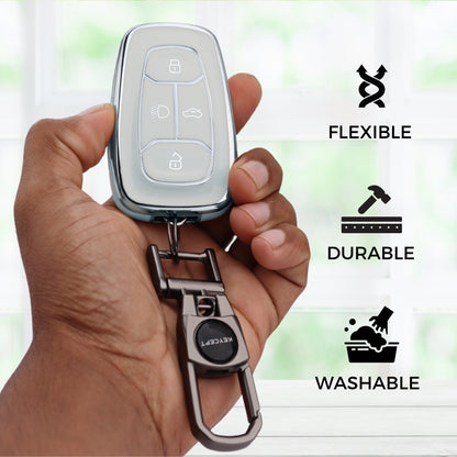 Tata Silver Line TPU Key Cover with Keychain