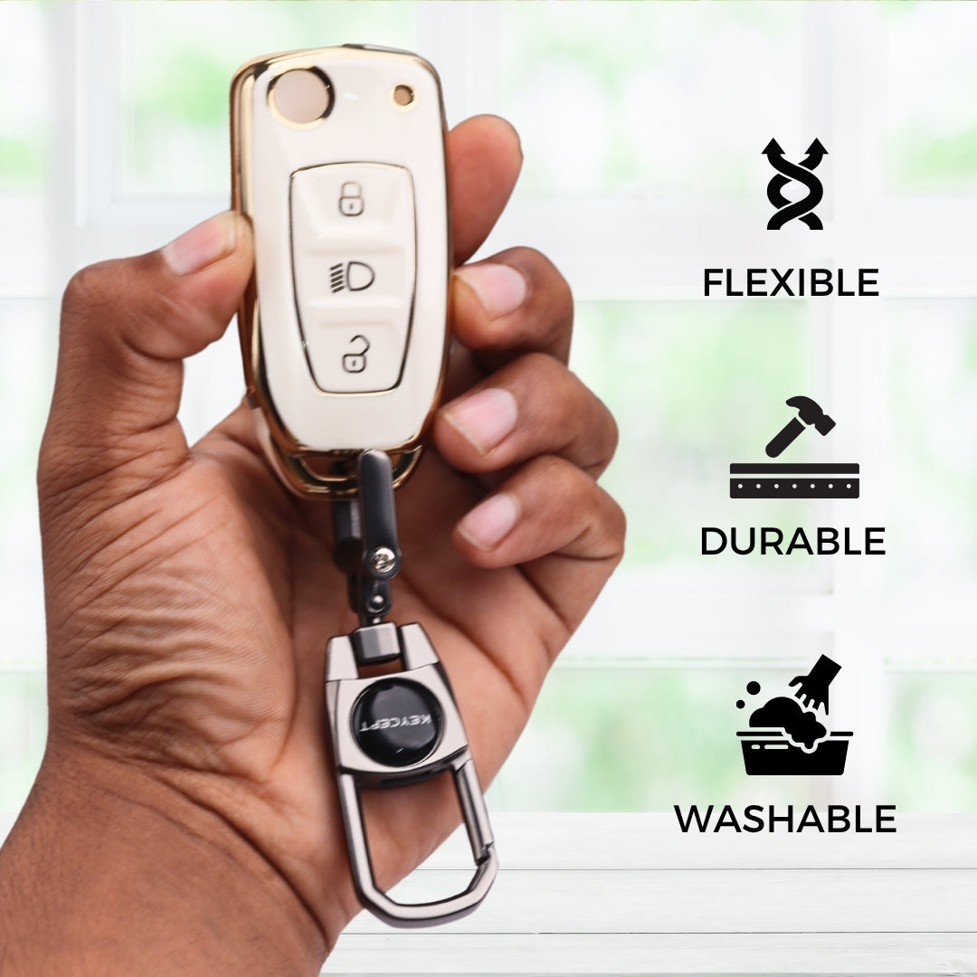 Tata Gold Line TPU Key Cover with Keychain (Type 2)