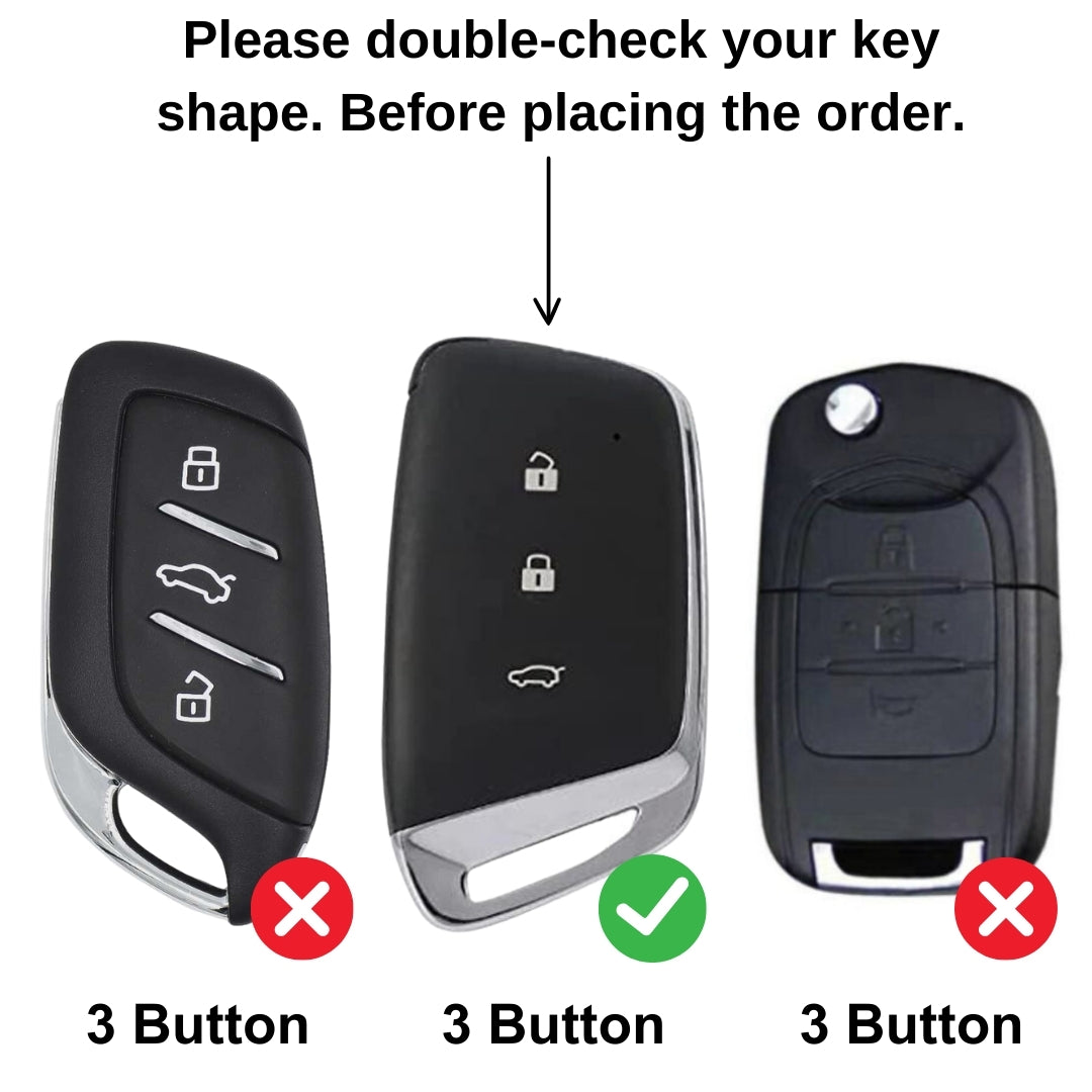 Classic Leather Key Cover Compatible for MG Hector Astor