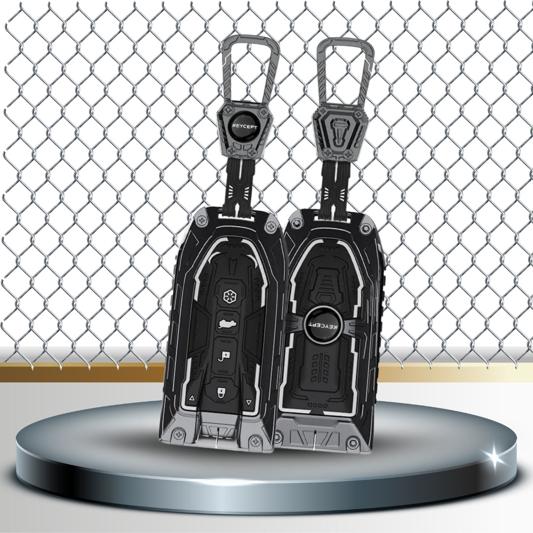 Mahindra Metal Armor Car Key Cover with Keychain (Type M4)