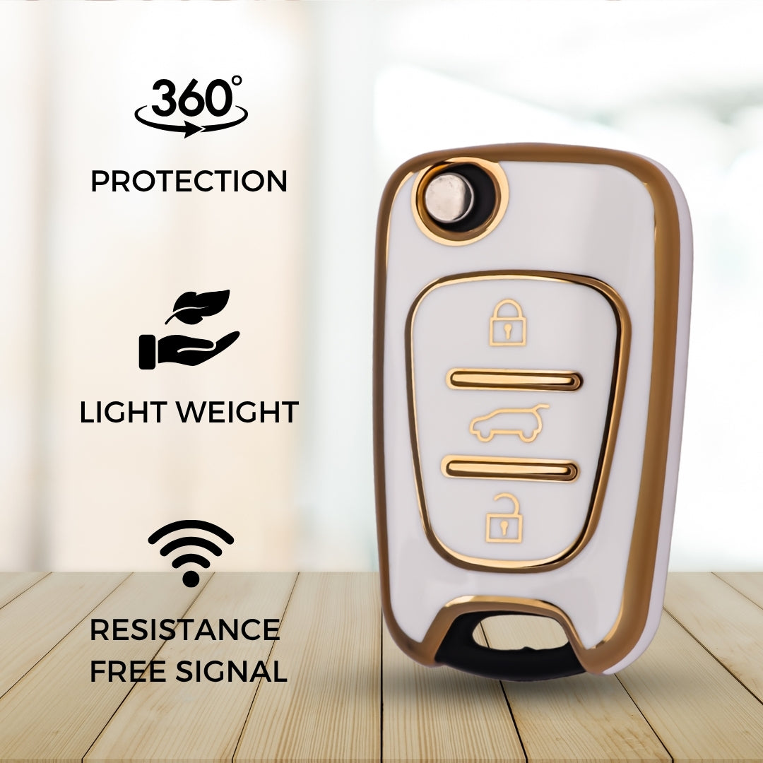 Hyundai Gold Line TPU key Cover with Keychain. (Type 2)