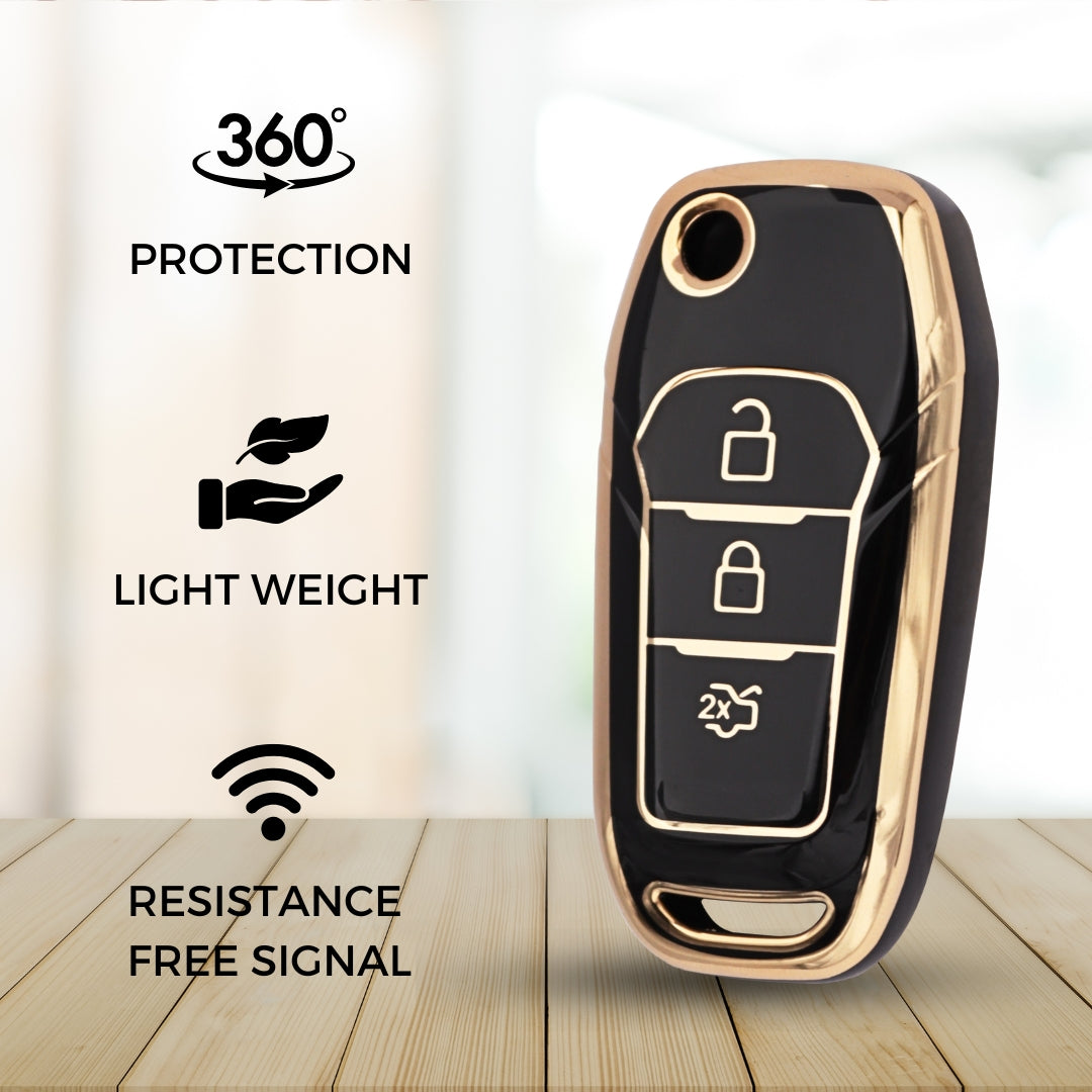 Ford Gold Line TPU Key Cover with Keychain