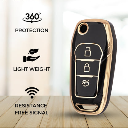 Ford Gold Line TPU Key Cover with Keychain