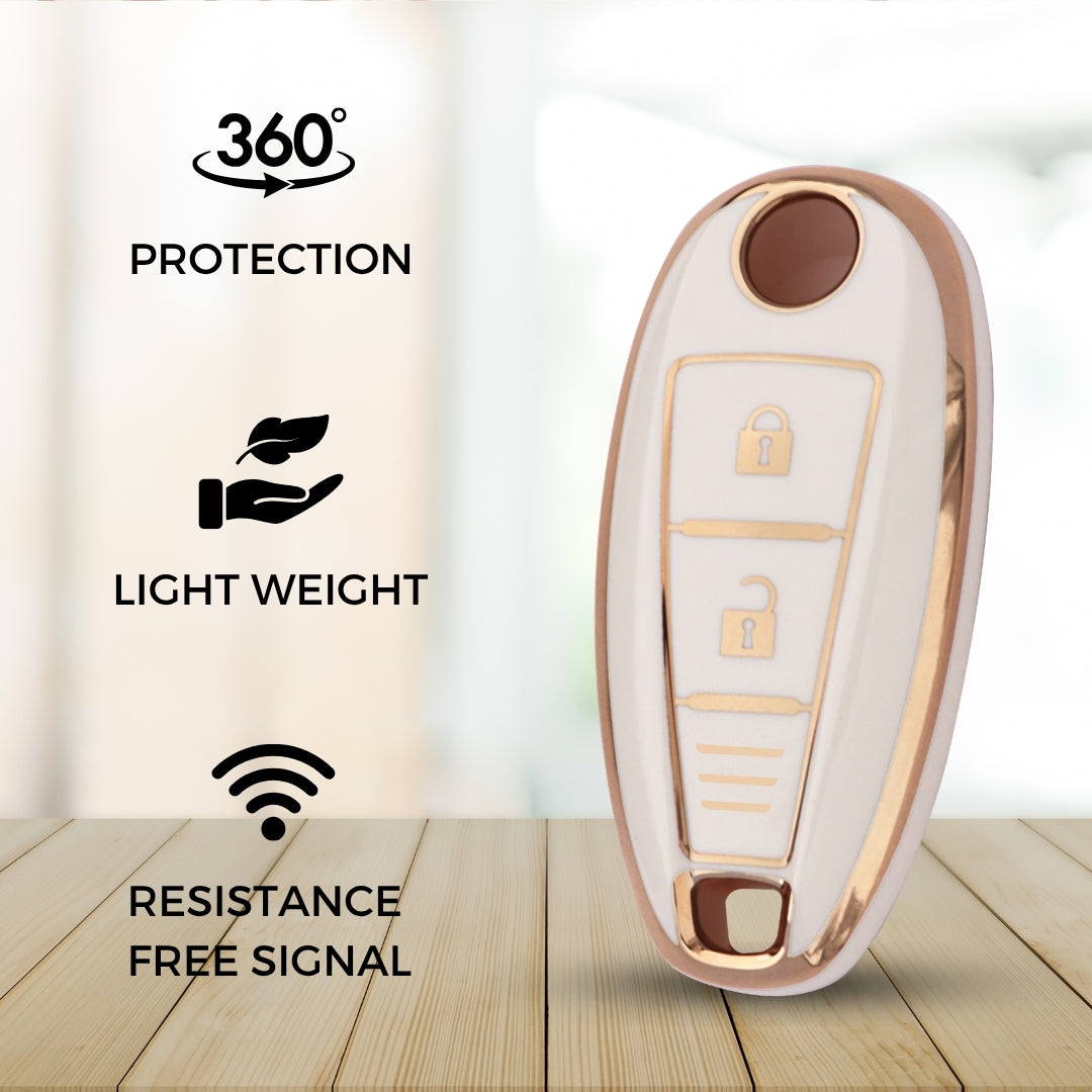 Suzuki Gold Line TPU Key Cover with Keychain (Type 2)