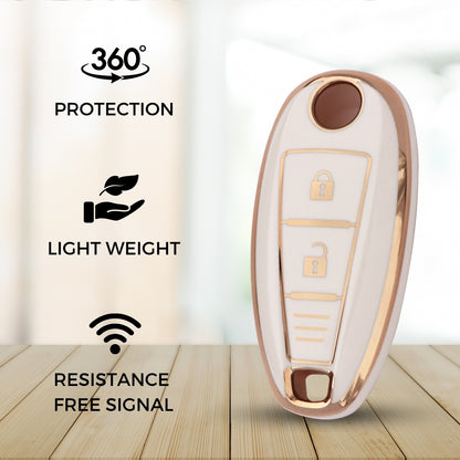 Suzuki Gold Line TPU Key Cover with Keychain (Type 2)