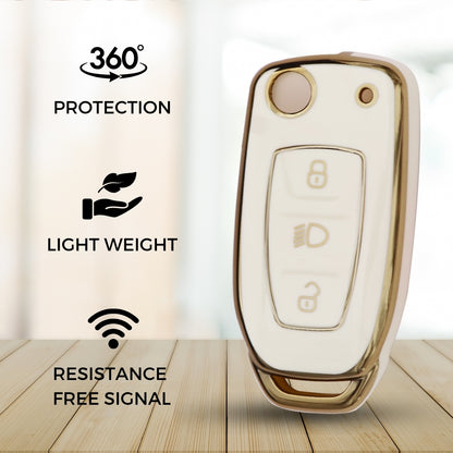 Tata Gold Line TPU Key Cover with Keychain (Type 2)
