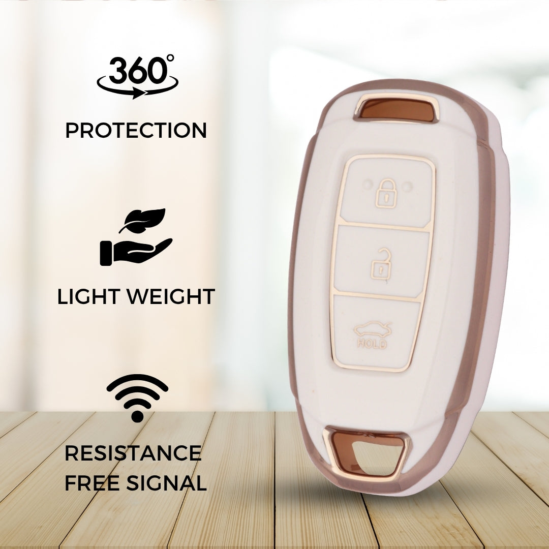 Hyundai Gold Line TPU Key Cover with Keychain (Type 2)