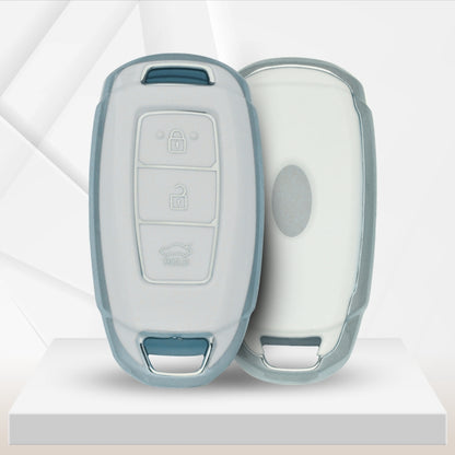 Hyundai Silver Line TPU Cover with Keychain