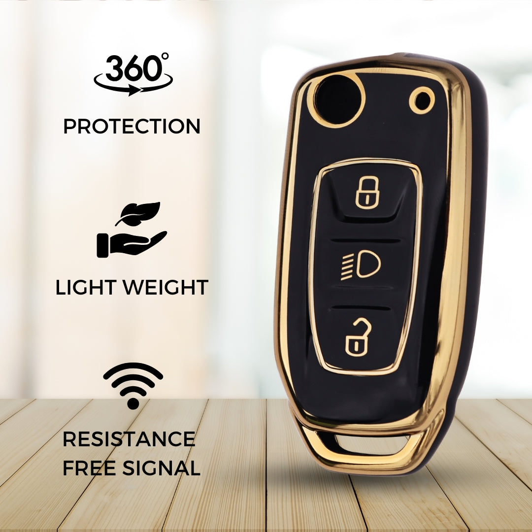 Tata Gold Line TPU Key Cover with Keychain