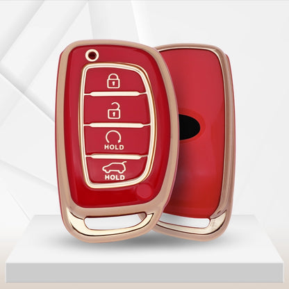Hyundai Gold Line TPU  Key Cover with Keychain (Type 2)