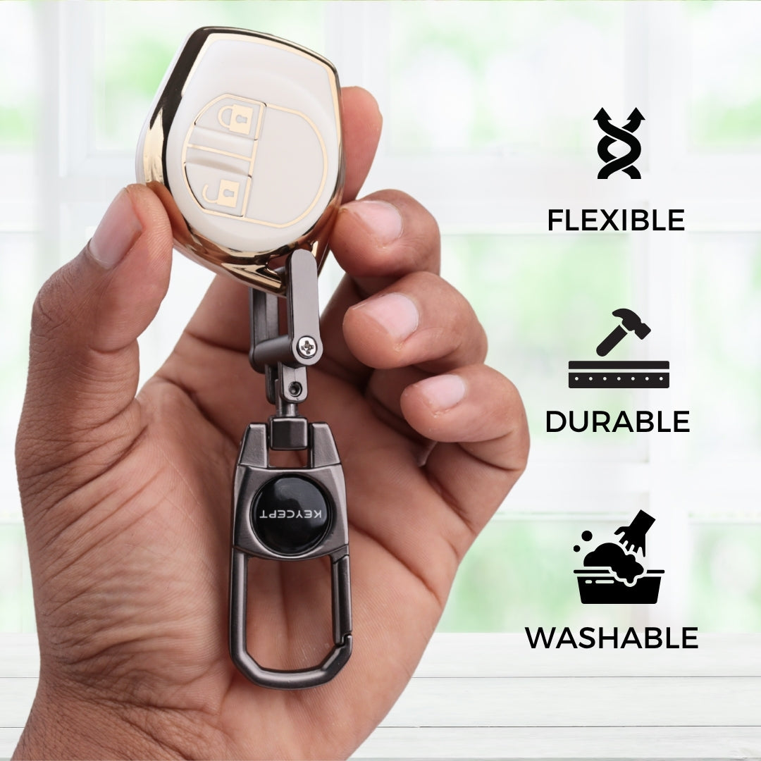 Suzuki Gold Line TPU Key Cover with Keychain (Type 2)