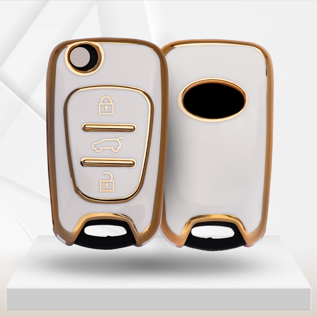 Hyundai Gold Line TPU key Cover with Keychain. (Type 2)