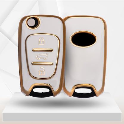 Hyundai Gold Line TPU key Cover with Keychain. (Type 2)