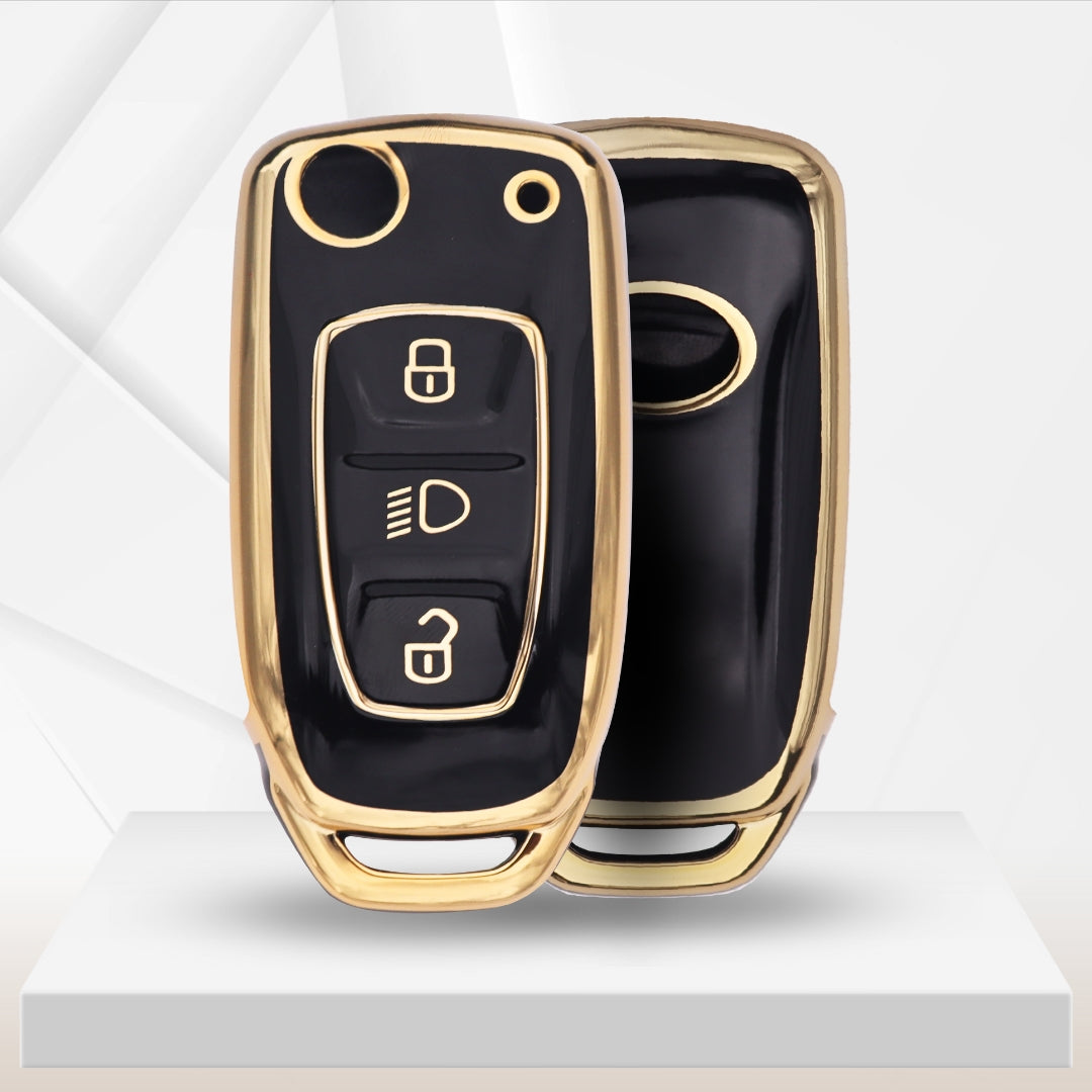 Tata Gold Line TPU Key Cover with Keychain