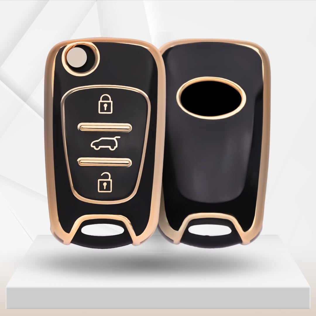 Hyundai Gold Line TPU key Cover with Keychain. (Type 2)