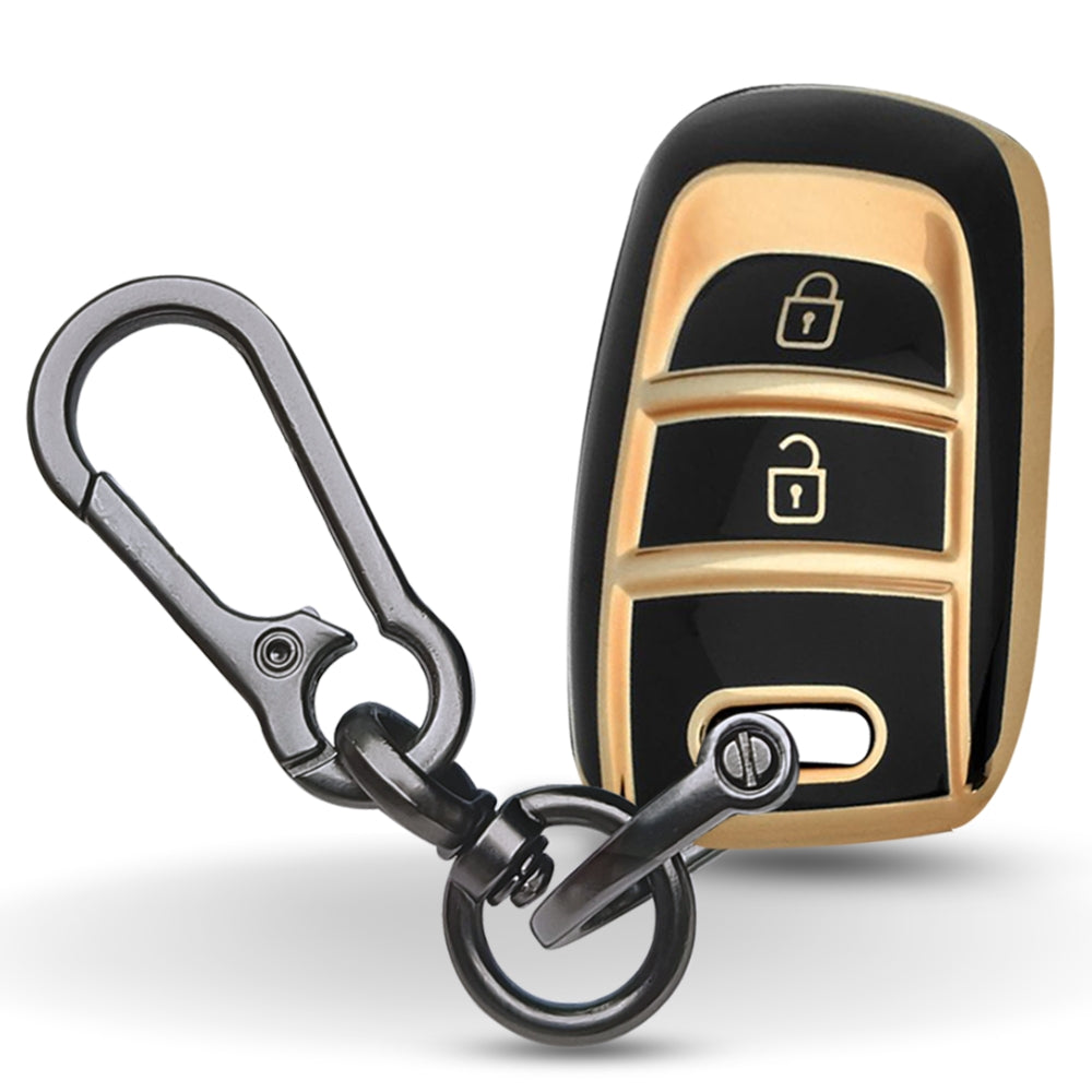 Hyundai Gold Line TPU key Cover with Keychain. (Type 1)