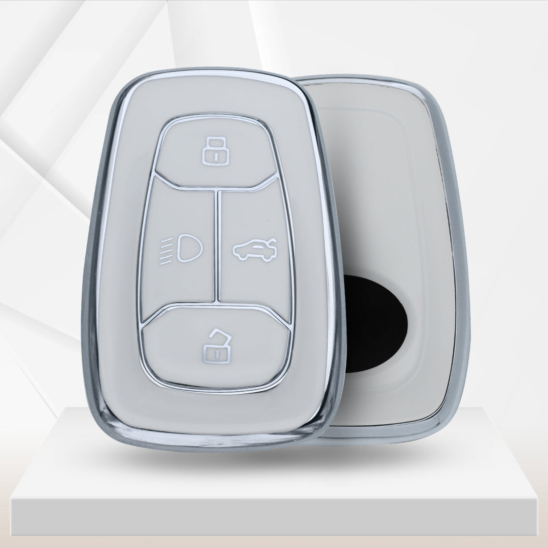 Tata Silver Line TPU Key Cover with Keychain