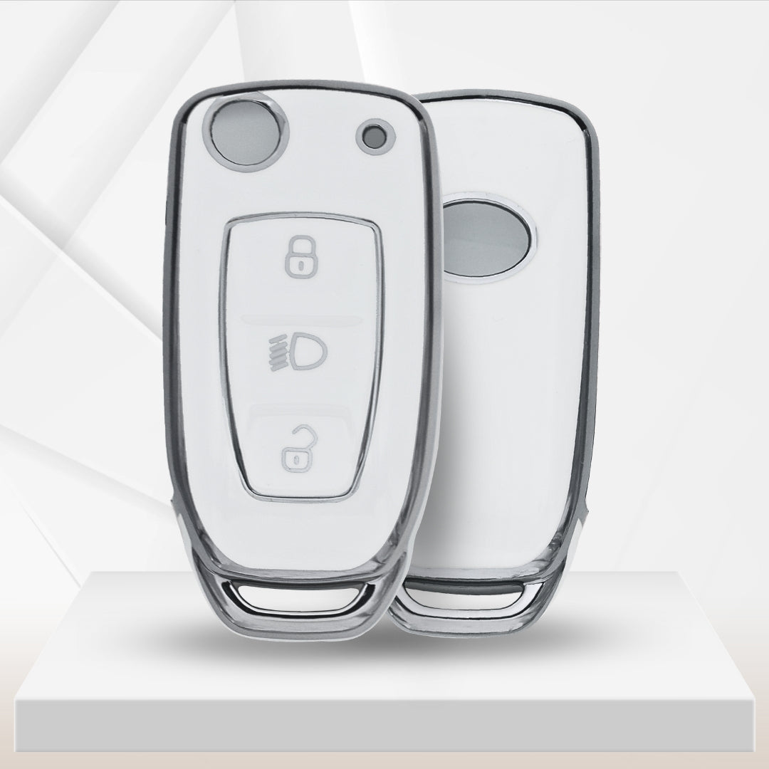 Tata Silver Line TPU Key Cover with Keychain