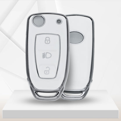 Tata Silver Line TPU Key Cover with Keychain