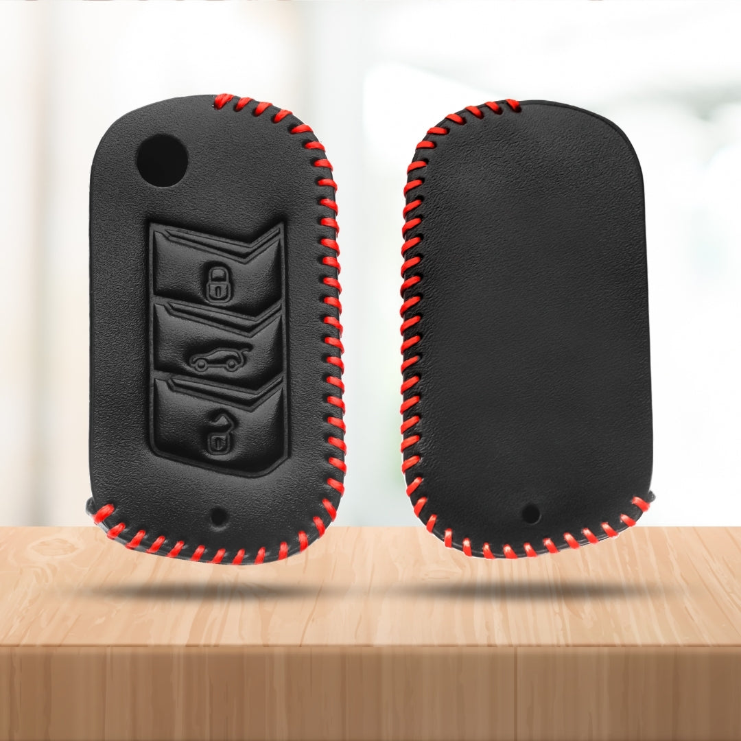 Mahindra Classic Leather Key Cover with Keychain K3