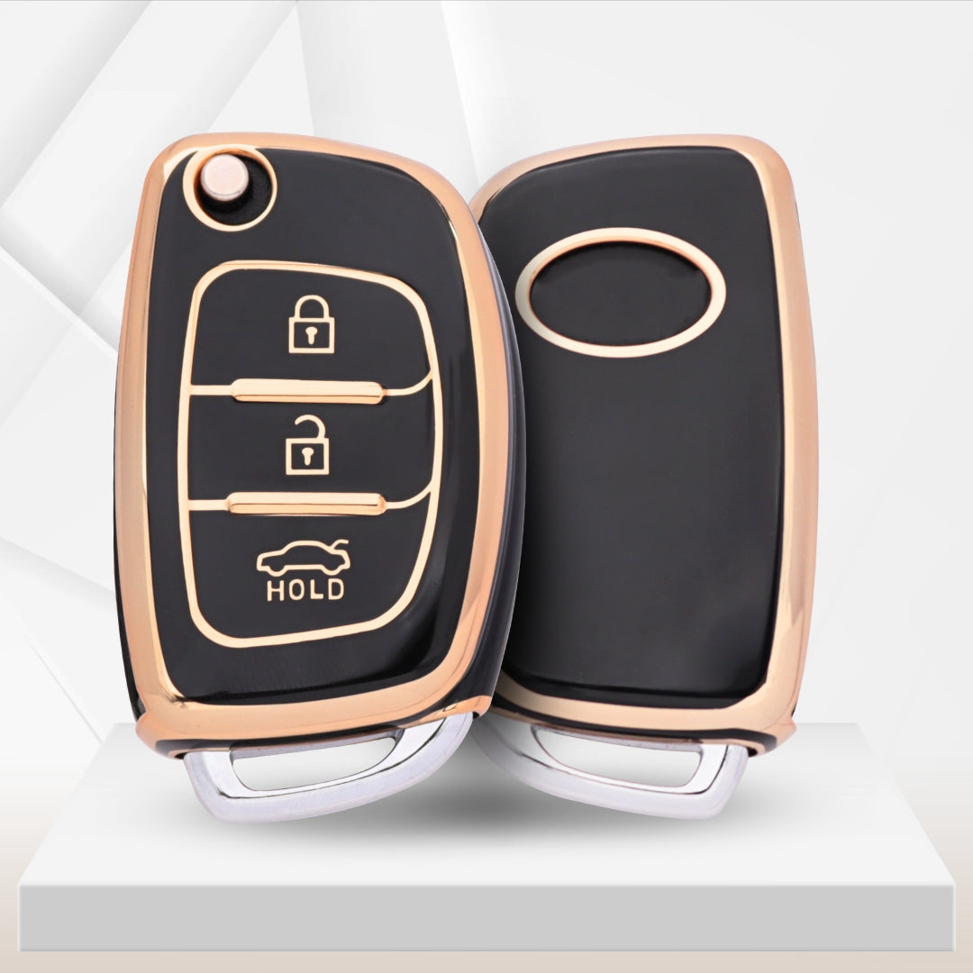 Hyundai Gold Line TPU Key Cover with Keychain