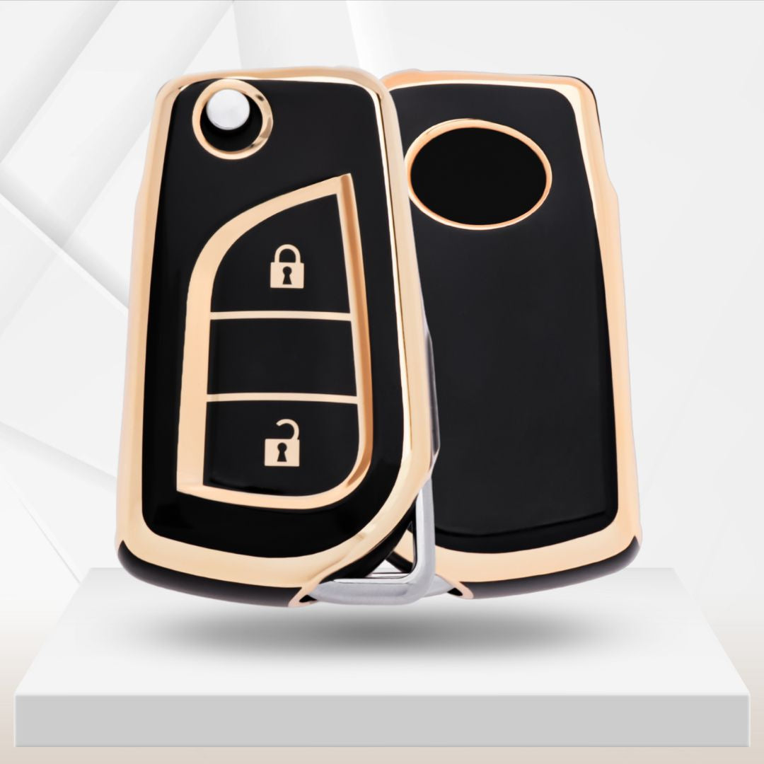 Toyota Gold Line TPU Key Cover with Keychain (Type 2)