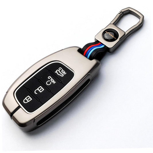 Car key cover Hyundai 4 Button Smart Key Hold Down Trunk. Keycept