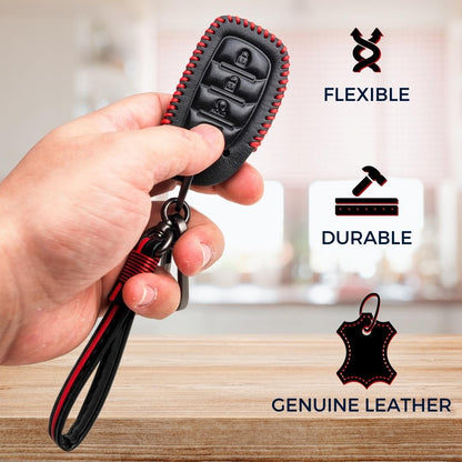 keycept leather key cover alcazar creta tucson 4 button smart shell case