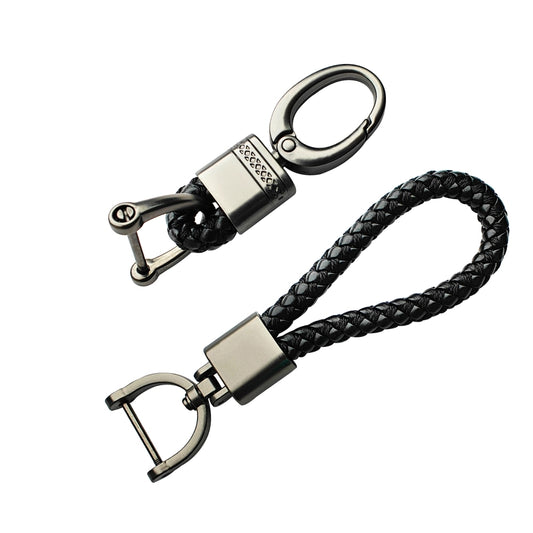 Keycept™ Braided Keychain Leather Strap Keychain & PU Rope Hook with Zinc Alloy. (Type 4 & 6)