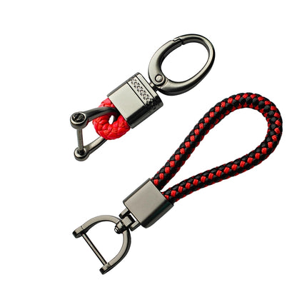 Keycept™ Braided Keychain Leather Strap Keychain & PU Rope Hook with Zinc Alloy. (Type 4 & 6)