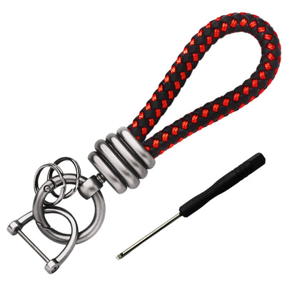 Braided PU Rope Hook with Zinc Alloy Keychain.( Type 3)