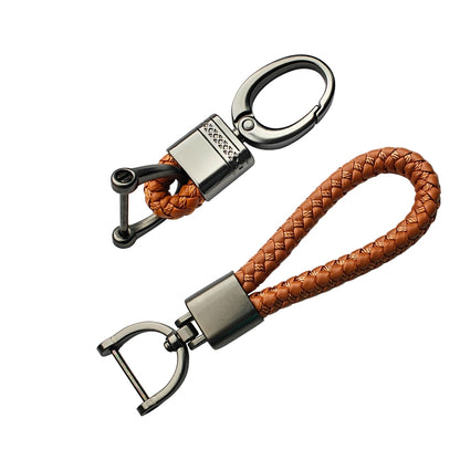 Keycept™ Braided Keychain Leather Strap Keychain & PU Rope Hook with Zinc Alloy. (Type 4 & 6)