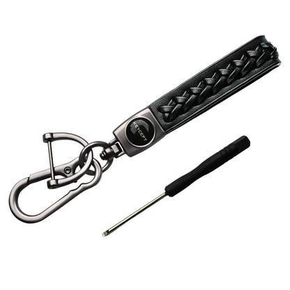Premium Leather Woven Key Chain Stylish and Functional Key Holder. (Type 5)