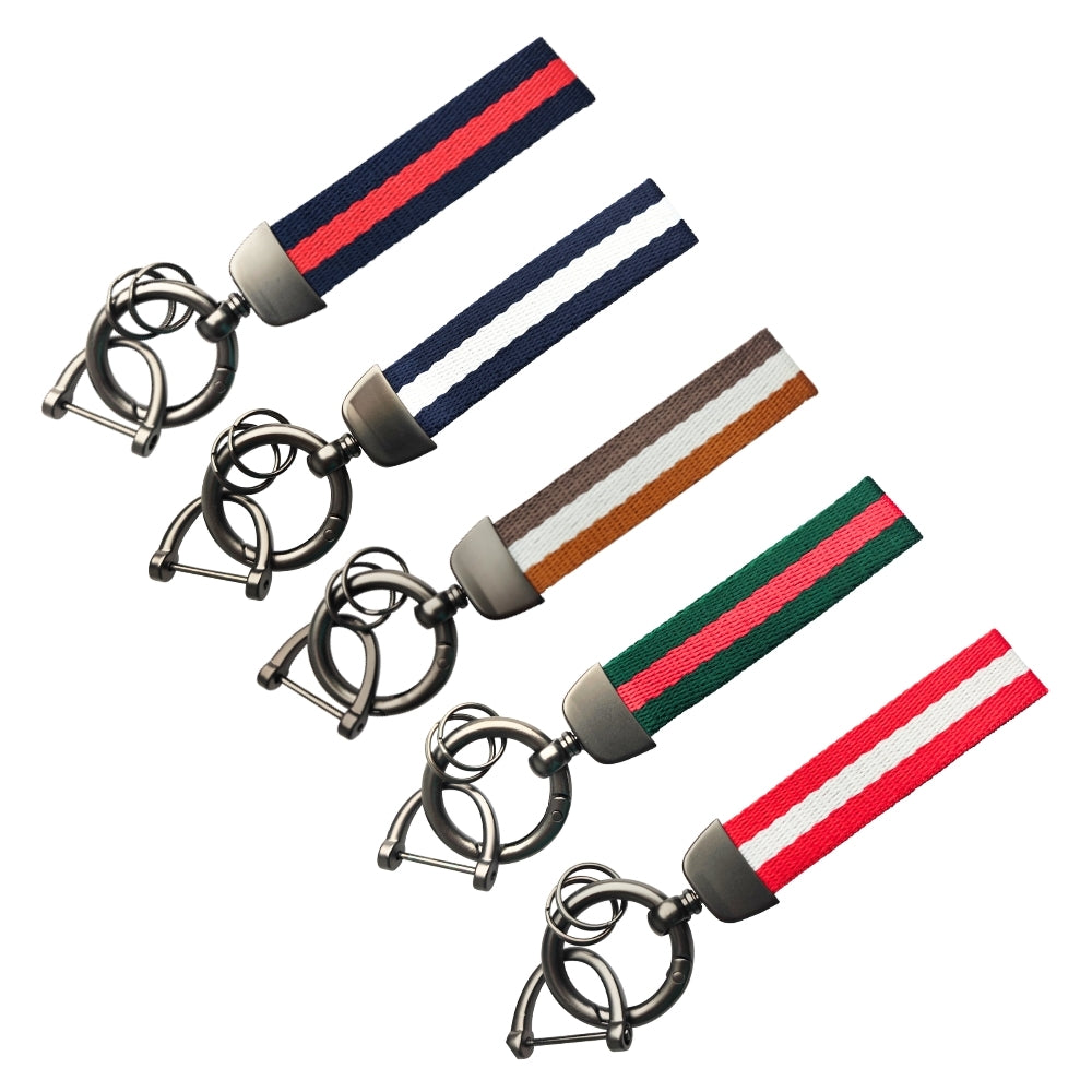 Nylon car Keychain & Universal Key Fob with 360 Degree Rotatable Design. (Type 7)