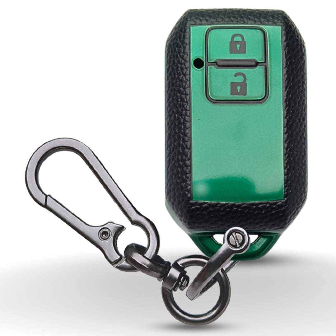 Suzuki TPU Leather Key Cover with Keychain