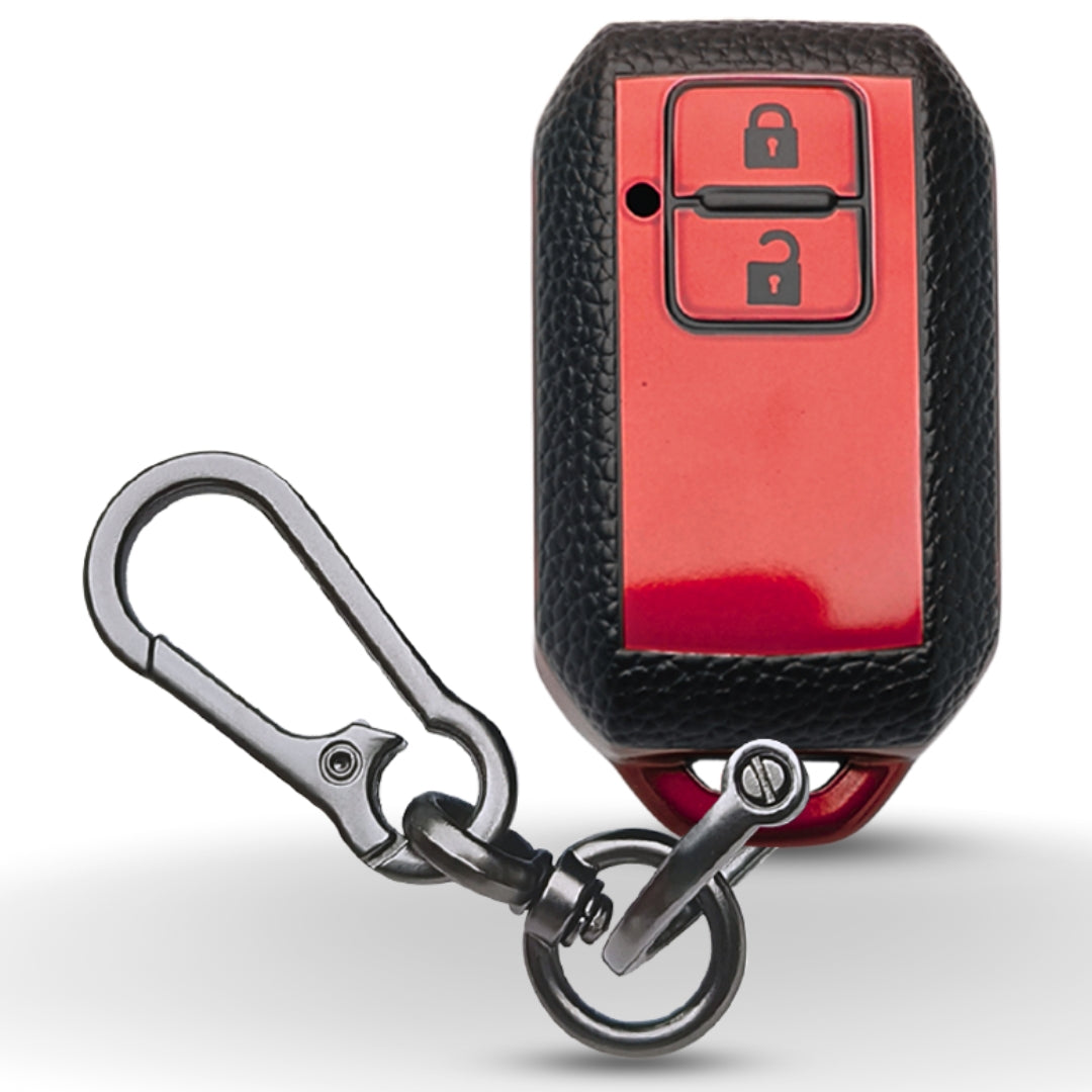 Suzuki TPU (Artificial) Leather Key Cover Key with Keychain (Type 1)