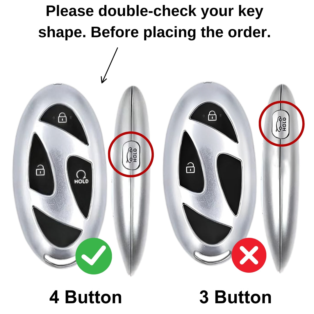 Hyundai Silicone Key Cover with Keychain (Type K1)