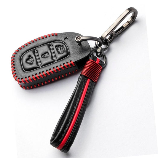 keycept leather key cover grand i10 nios venue i20 aura creta elantra 3 button smart shell case