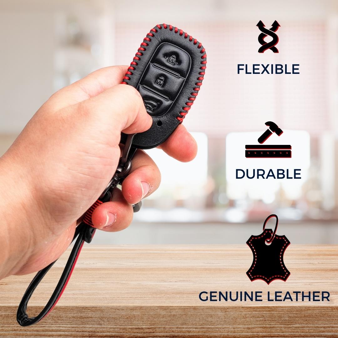 keycept leather key cover grand i10 nios venue i20 aura creta elantra 3 button smart shell case