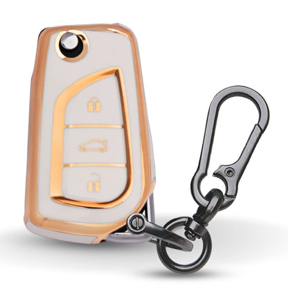 Toyota Gold Line TPU Key Cover with Keychain