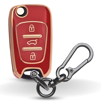 Hyundai Gold Line TPU key Cover with Keychain. (Type 1)