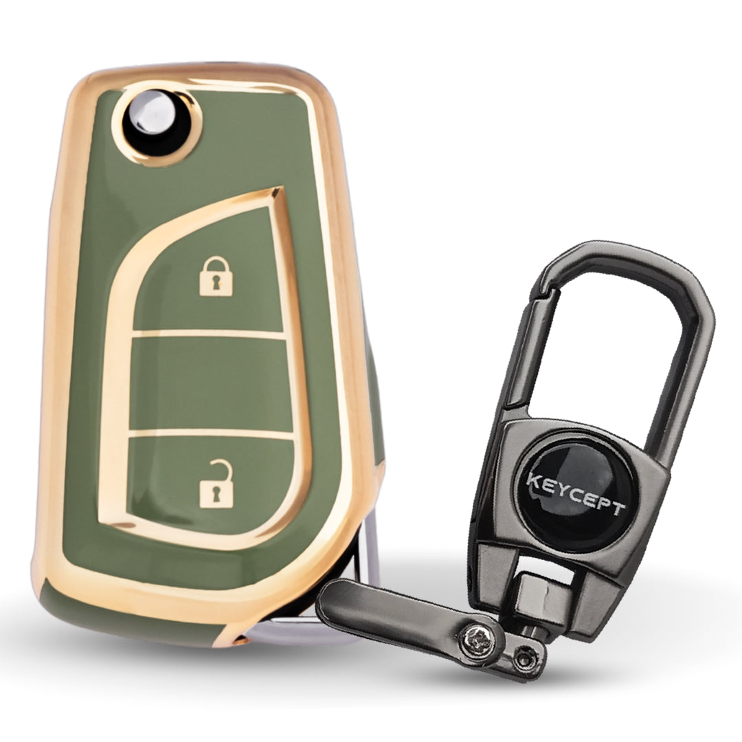 Toyota Gold Line TPU Key Cover with Keychain (Type 2)