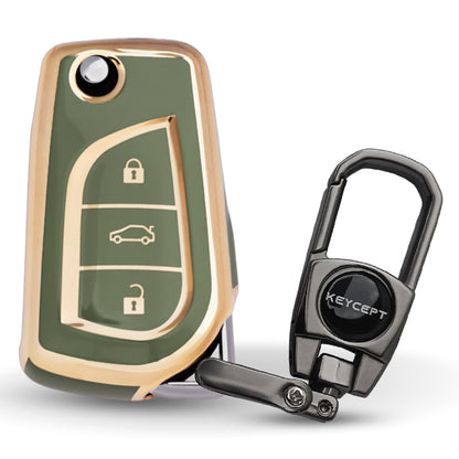 Toyota Gold Line TPU Key Cover with Keychain (Type 2)