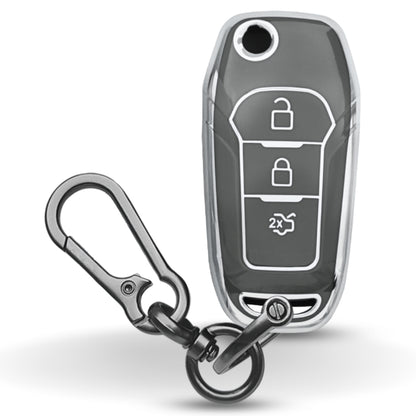 Ford Silver Line TPU Key Cover with Keychain