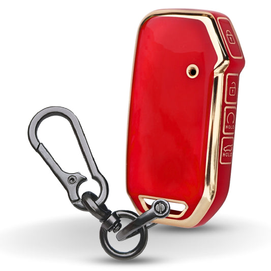 Kia Gold Line TPU Key Cover with Keychain
