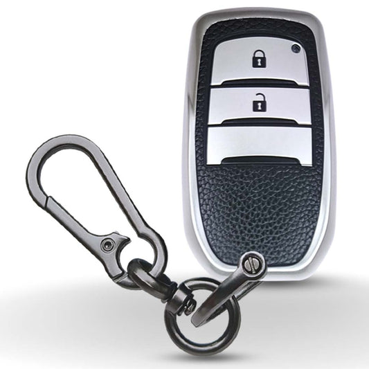 Toyota TPU Leather Key Cover with Keychain