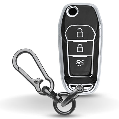 Ford Silver Line TPU Key Cover with Keychain