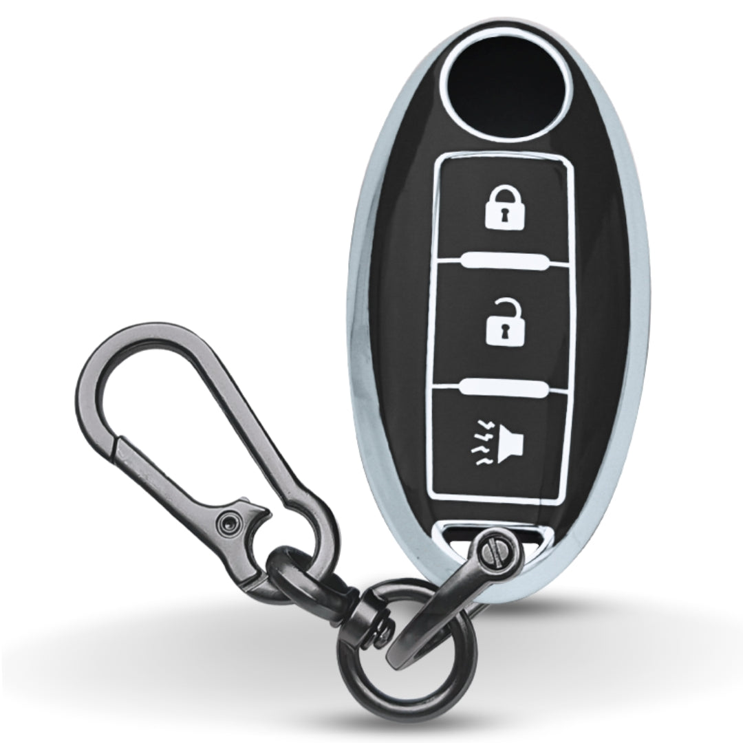Nissan Silver Line TPU Key Cover with Keychain